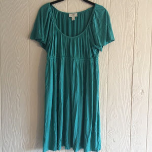 LOFT ⭐️ Aqua Blue Shift Midi Dress